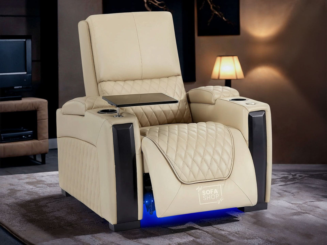 Cream Leather Recliner Chairs