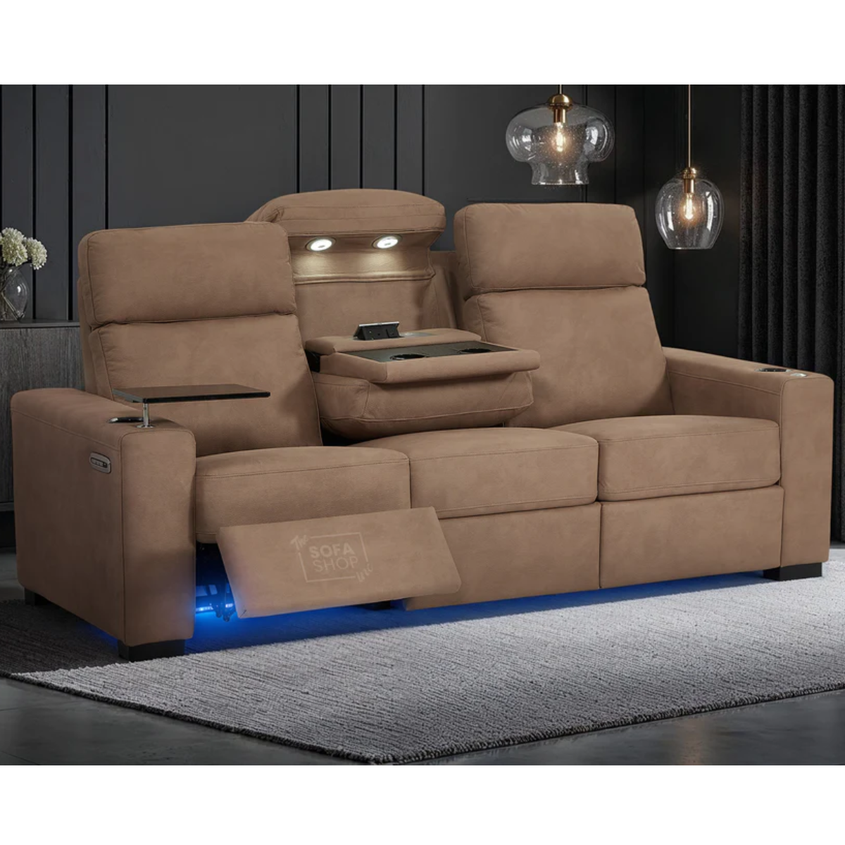 3 Seater Fabric Recliner Sofas