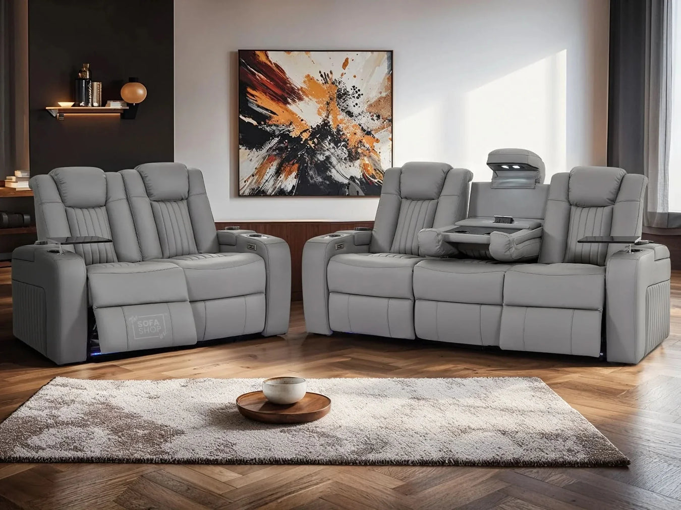 Light Grey Recliner Sofas
