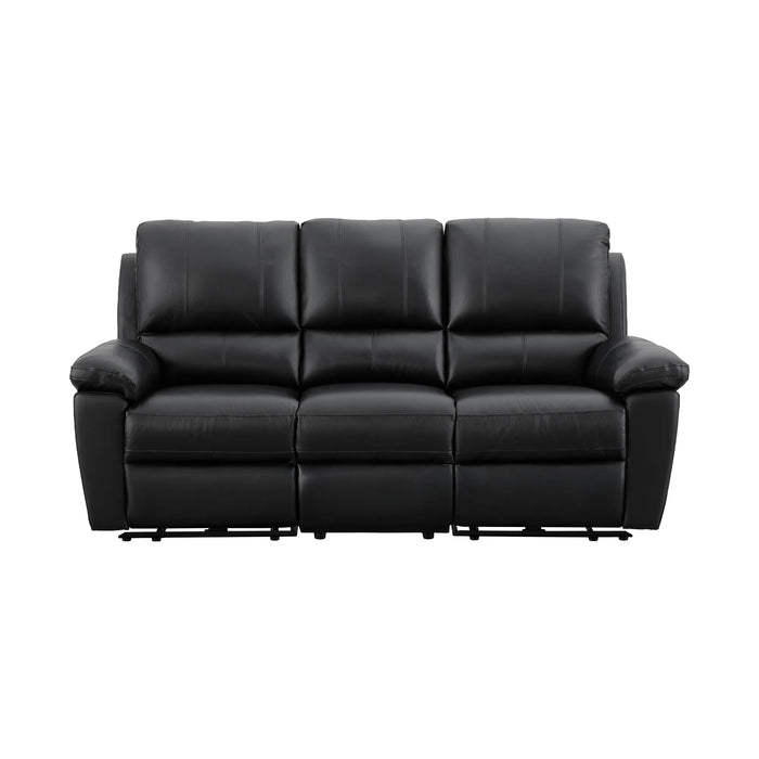 3 Seater Electric Recliner Sofa | Black Real Leather | Trento