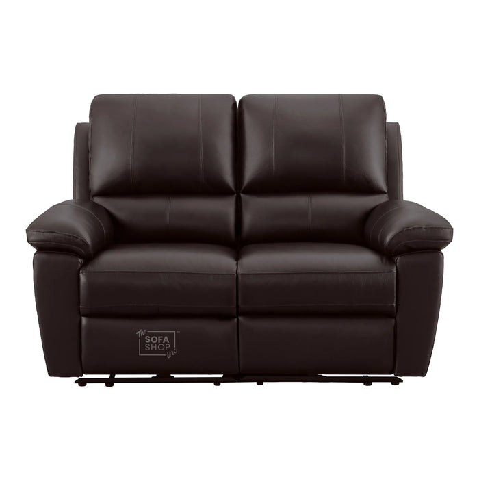 2 Seater Electric Recliner Sofa | Brown Real Leather | Trento