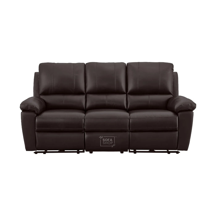 3 Seater Electric Recliner Sofa | Brown Real Leather | Trento