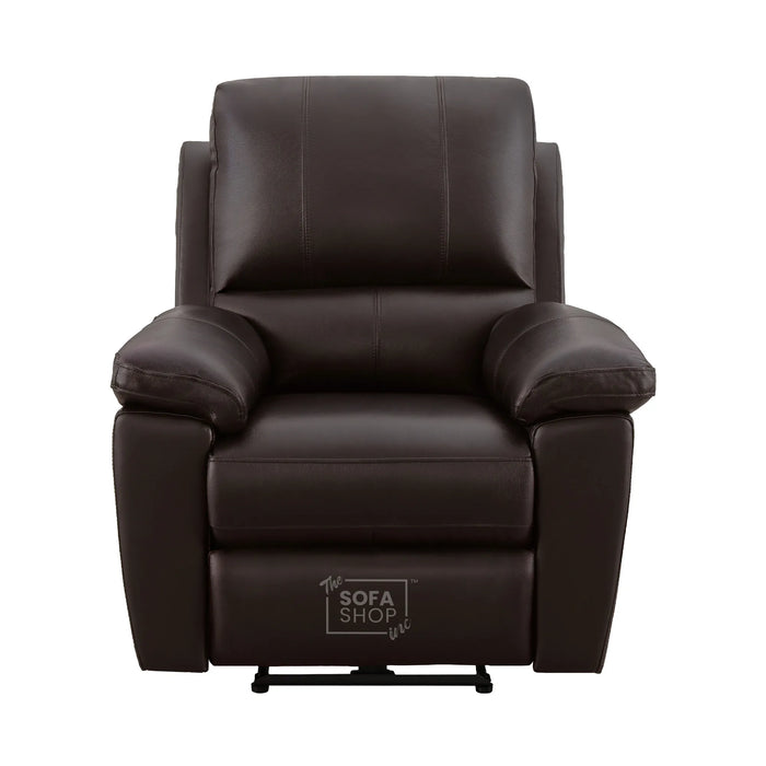 1 Seater Electric Recliner Chair | Brown Real Leather | Trento