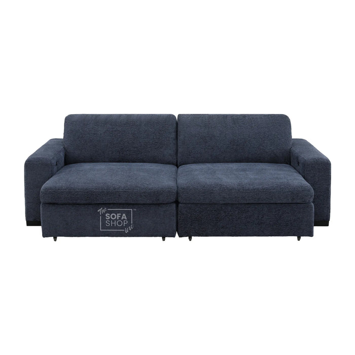 2 Wide Seat Blue Electric Sliding Sofa | Palma
