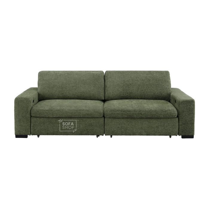 2 Wide Seat Green Electric Sliding Sofa | Palma