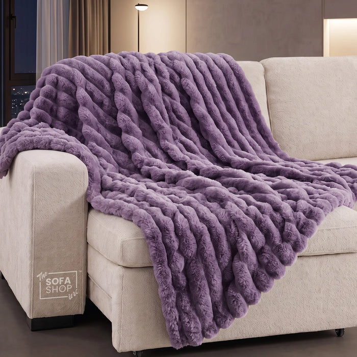 Ultra-Soft Plush Throw | Purple | 150x200cm | Boston