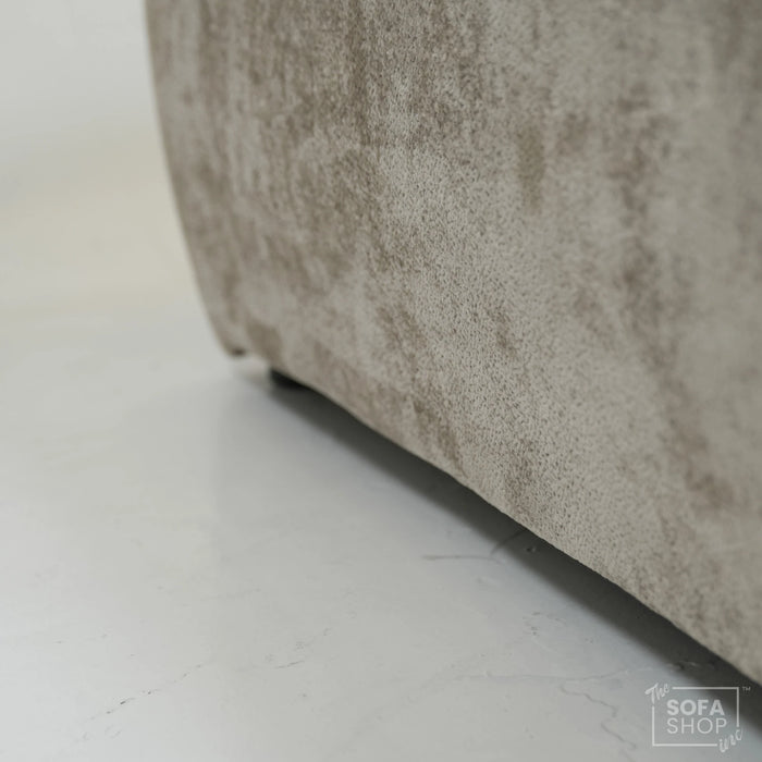 2 Seater Beige Static Sofa With Removable Cushions | Dent On LHF Arm | Genova | SHS 29 | The Sofa Shop