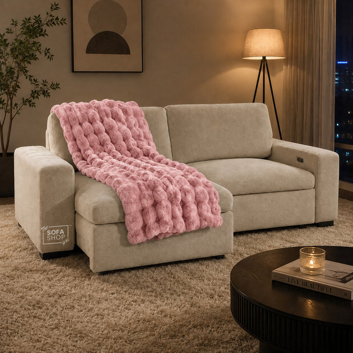 Chunky Fur Throw | Hot Pink | 150x200cm | Boston