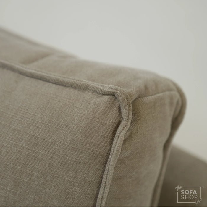 4 Seater Static Fabric Sofa & Footstool | RHF Stain, Back Damage & No Feet | Vicenza | SHS Sofa 27