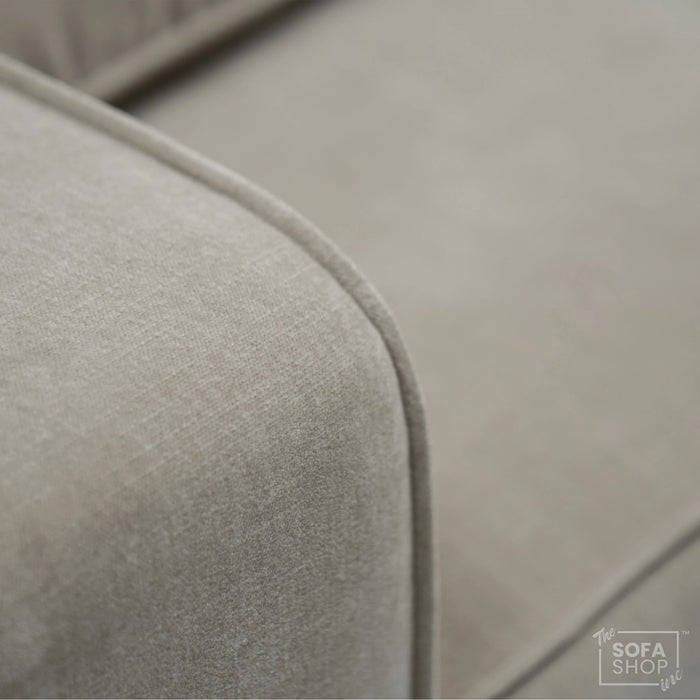 4 Seater Static Fabric Sofa & Footstool | RHF Stain, Back Damage & No Feet | Vicenza | SHS Sofa 27
