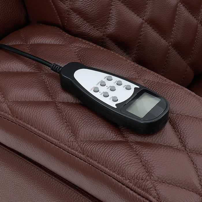 1 Seater Smart Tech Electric Recliner Cinema Chair | Luxury Theatre Seating | Chestnut Real Leather | Vicenza
