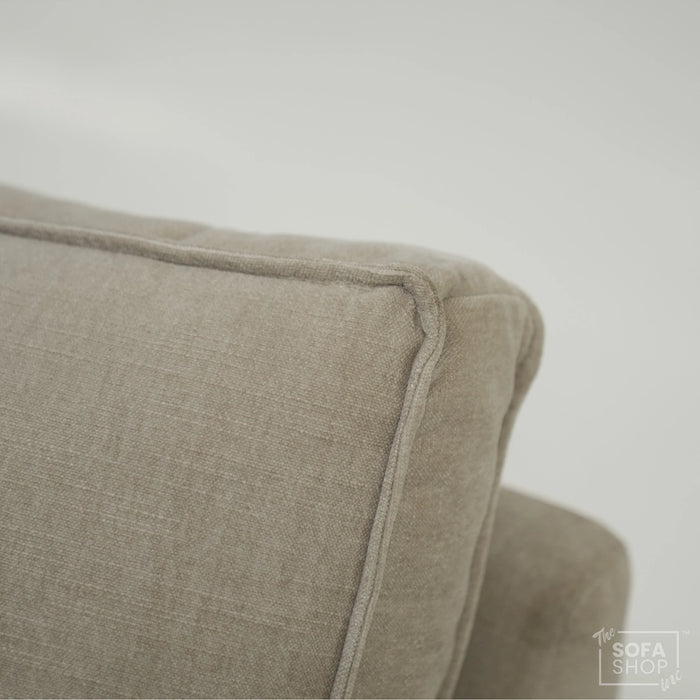 4 Seater Static Fabric Sofa & Footstool | RHF Stain, Back Damage & No Feet | Vicenza | SHS Sofa 27