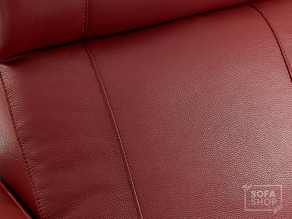 1 Seater Smart Tech Electric Recliner Cinema Chair | Luxury Theatre Seating | Red Real Leather | Rimini
