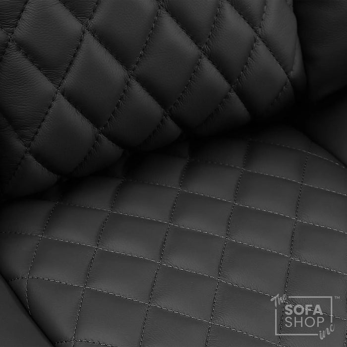 2 Seater Smart Tech Electric Recliner Cinema Sofa | Luxury Theatre Seating | Grey Real Leather| Milano