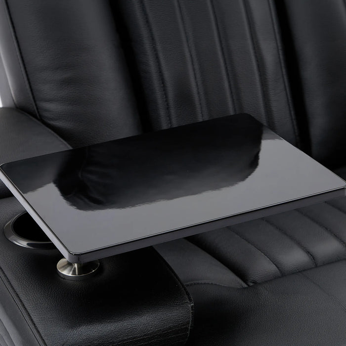 2 Seater Smart Tech Electric Recliner Cinema Sofa | Luxury Theatre Seating | Black Real Leather | Capri