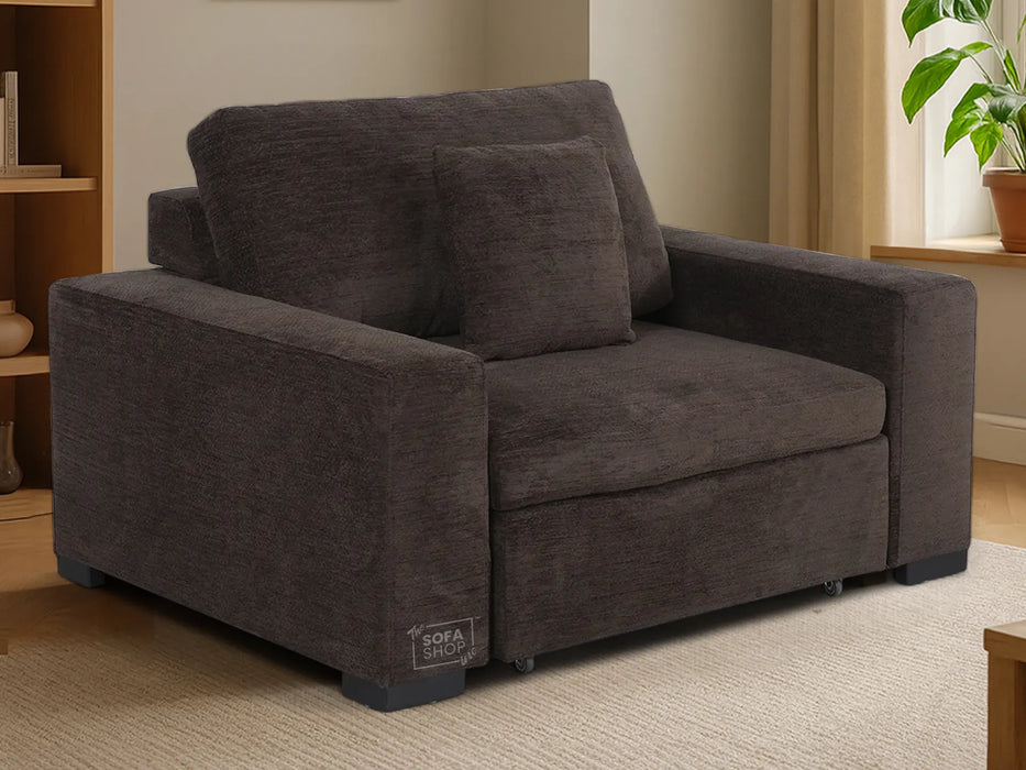 1 Wide Seat Electric Sliding Chair | Brown | Palma