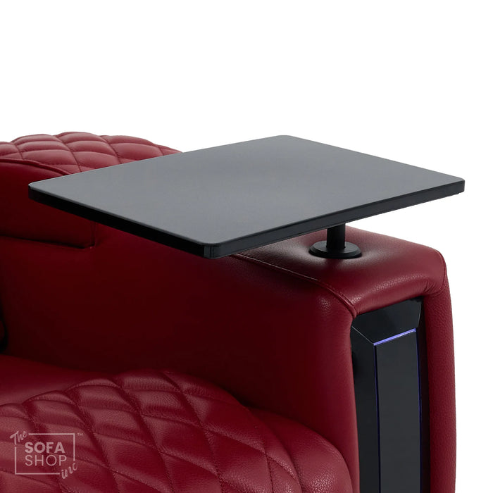 1 Seater Smart Tech Riser Recliner Cinema Chair | Luxury Theatre Seating | Red Real Leather | Assisi