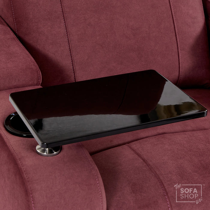 2 Seater Smart Tech Electric Recliner Cinema Sofa | Luxury Theatre Seating | Purple Velvet Fabric | Rimini