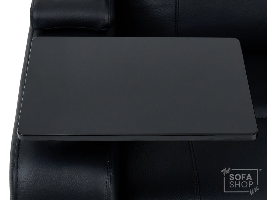 2 Seater Smart Tech Electric Recliner Cinema Sofa | Luxury Theatre Seating | Black Real Leather | Rimini