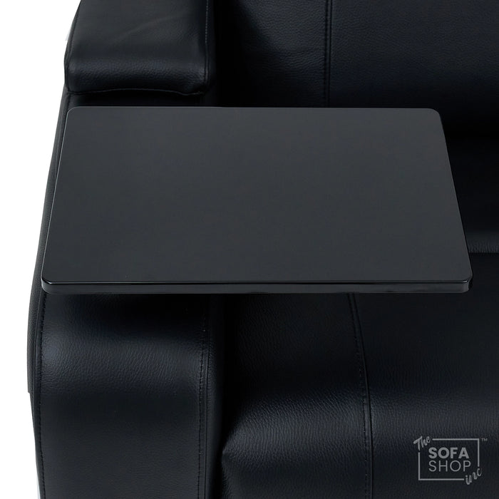 3 Seater Smart Tech Electric Recliner Cinema Sofa | Luxury Theatre Seating | Black Real Leather | Rimini
