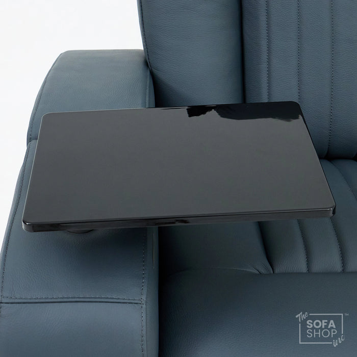 1 Seater Smart Tech Electric Recliner Cinema Chair | Luxury Theatre Seating | Blue Real Leather | Capri