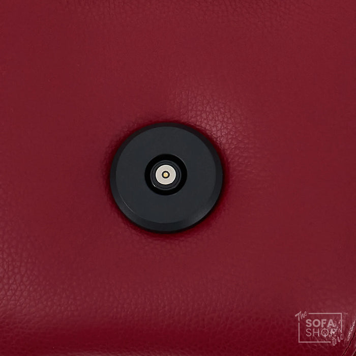 1 Seater Smart Tech Riser Recliner Cinema Chair | Luxury Theatre Seating | Red Real Leather | Assisi
