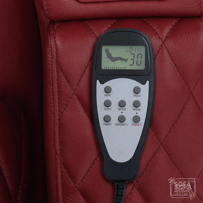 1 Seater Smart Tech Riser Recliner Cinema Chair | Luxury Theatre Seating | Red Real Leather | Assisi