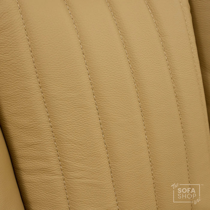 2 Seater Smart Tech Electric Recliner Cinema Sofa | Luxury Theatre Seating | Tan Real Leather | Capri
