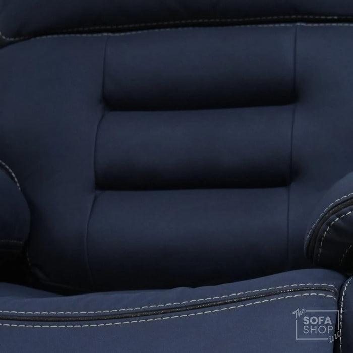 1 Seater Smart Tech Riser Recliner Cinema Chair | Blue Fabric | Tuscany