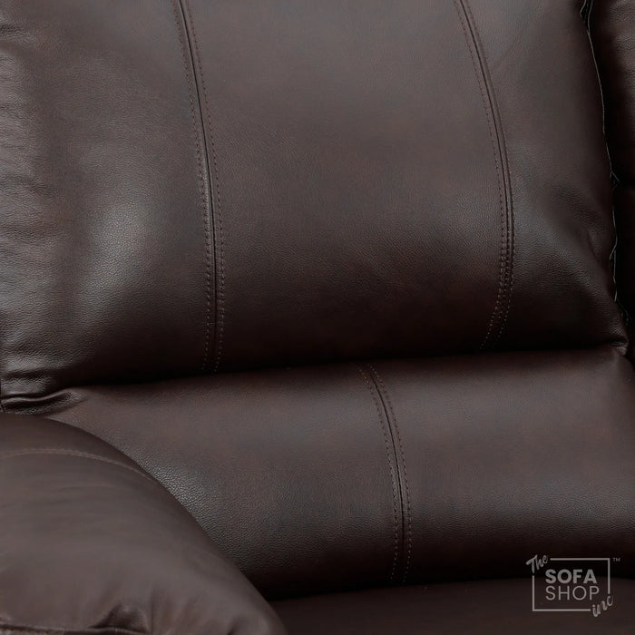 3 Seater Electric Recliner Sofa | Brown Real Leather | Trento