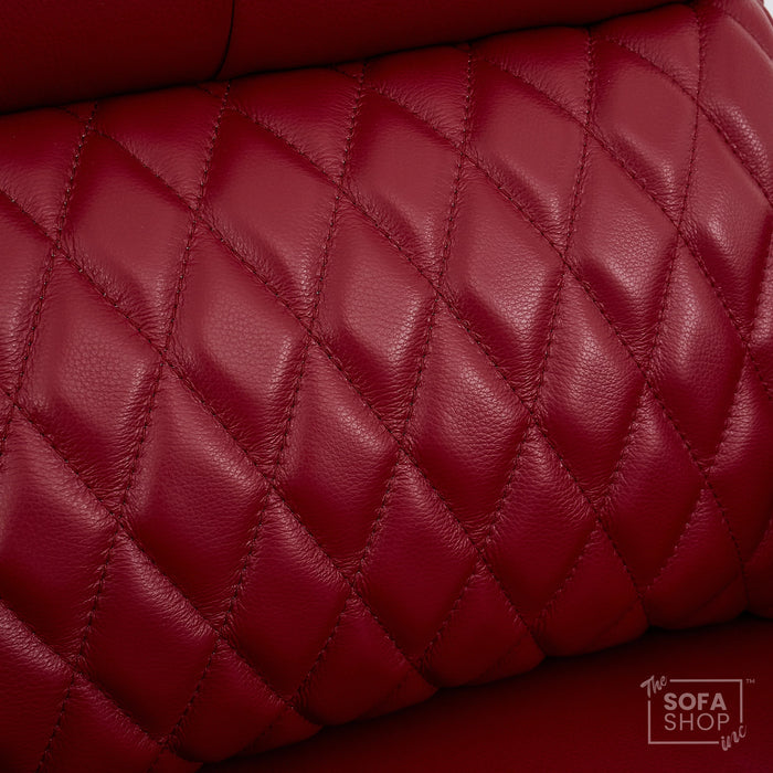 1 Seater Smart Tech Electric Recliner Cinema Chair | Luxury Theatre Seating | Red Real Leather | Assisi
