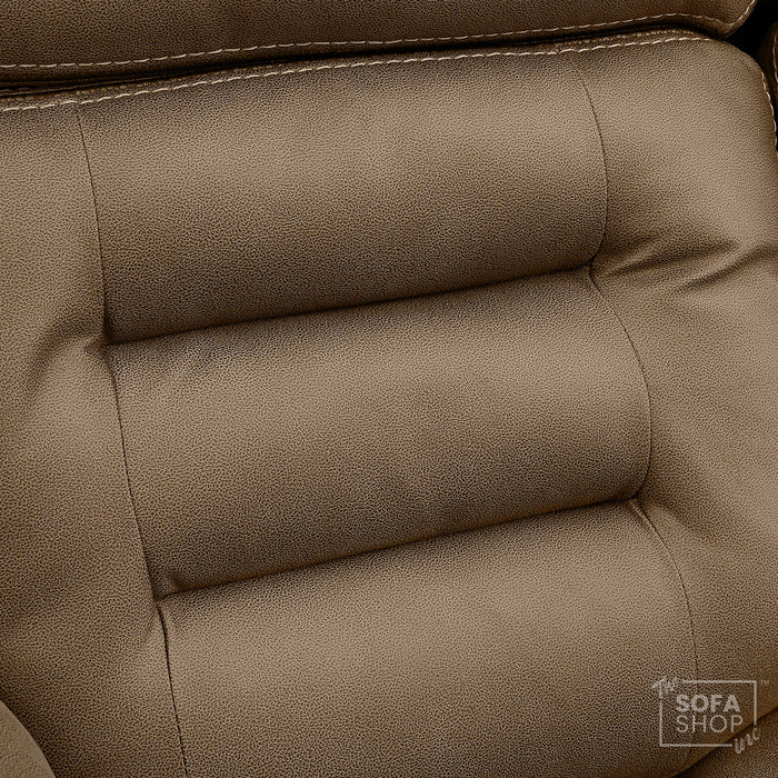 2 Seater Smart Tech Electric Recliner Cinema Sofa |Mocha Brown Fabric | Tuscany