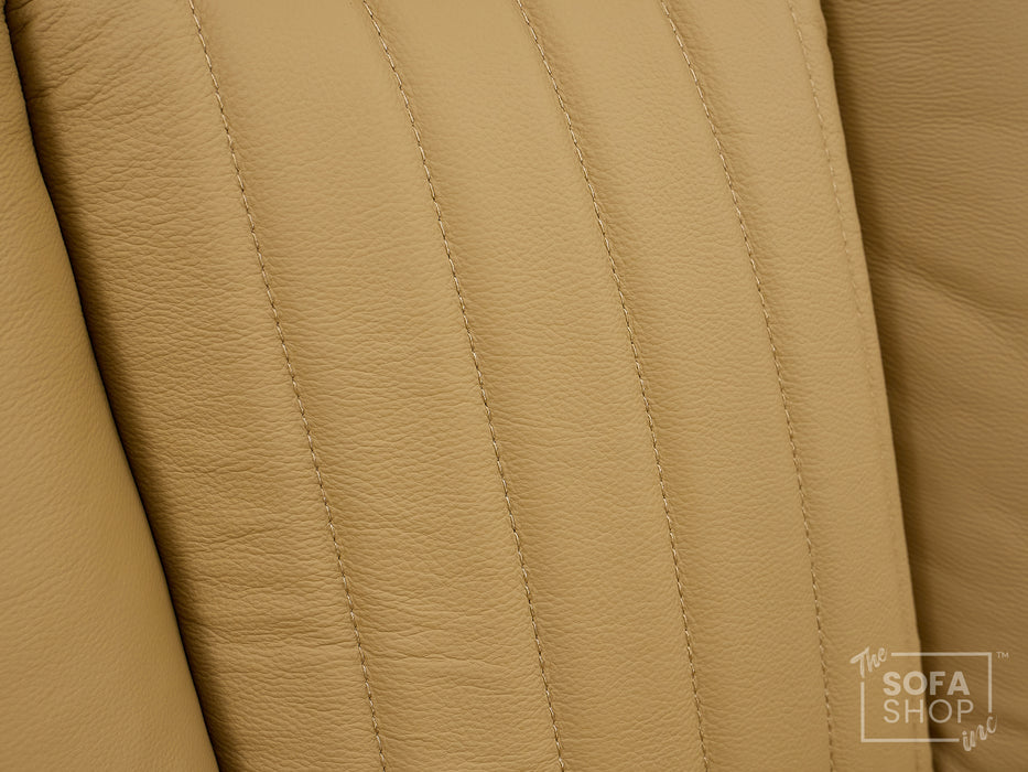 1 Seater Smart Tech Electric Recliner Cinema Chair | Luxury Theatre Seating | Tan Real Leather | Capri
