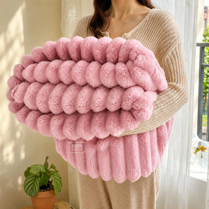 Chunky Fur Throw | Hot Pink | 150x200cm | Boston