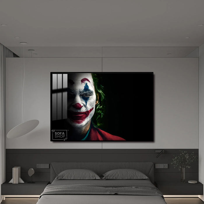 Joker LED Canvas | Bold Statement Piece | 150x100cm | Gold or Black Frame