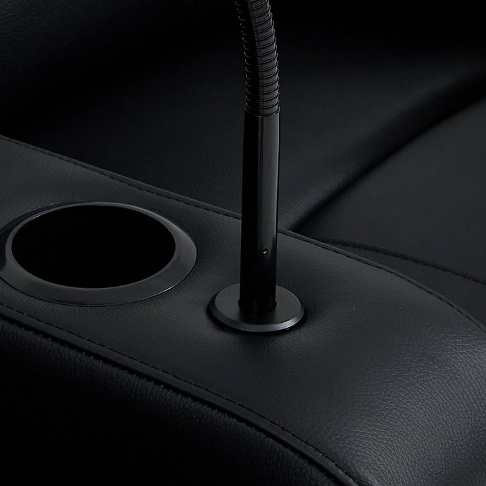 1 Seater Smart Tech Electric Recliner Cinema Chair | Luxury Theatre Seating | Black Real Leather | Rimini