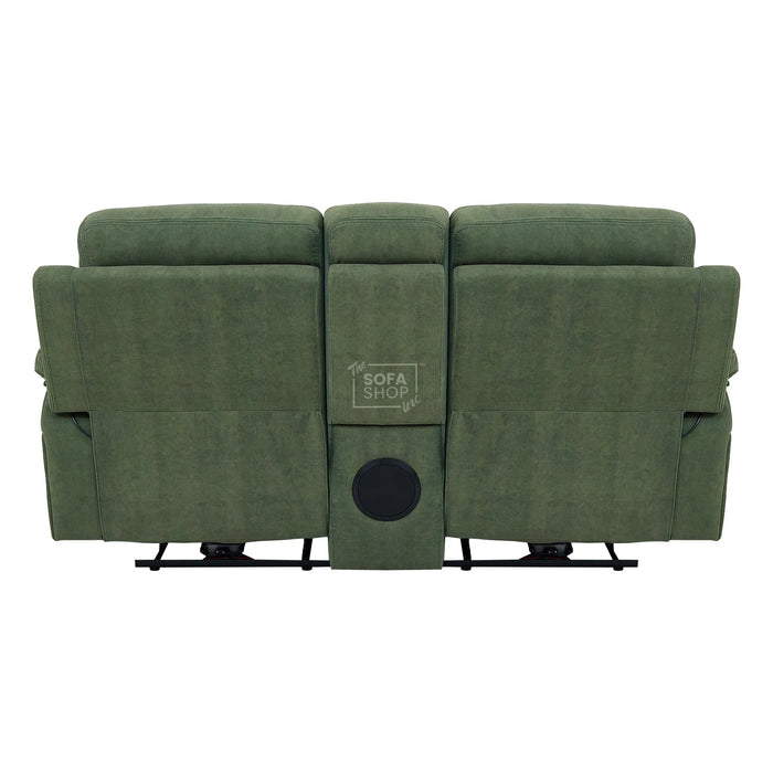 2 Seater Smart Tech Electric Recliner Cinema Sofa | Olive Green Fabric | SIcily