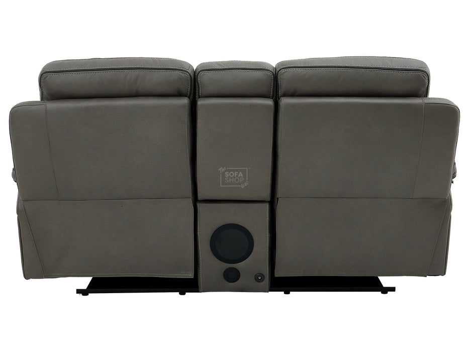 2 Seater Smart Tech Electric Recliner Cinema Sofa | Grey Fabric | Tuscany