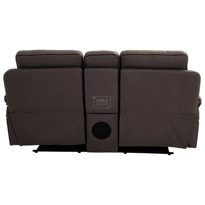 2 Seater Smart Tech Electric Recliner Cinema Sofa | Dark Brown Fabric | Tuscany