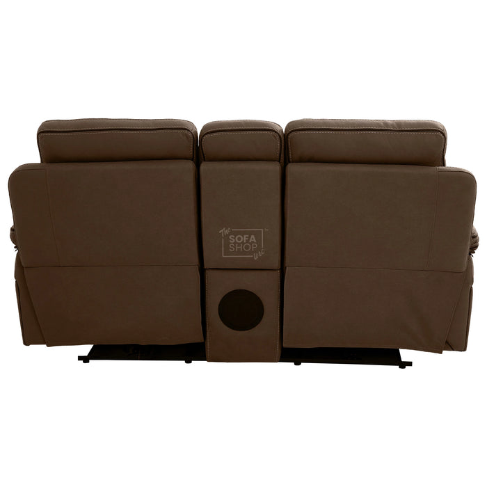 2 Seater Smart Tech Electric Recliner Cinema Sofa | Mocha Brown Fabric | Tuscany
