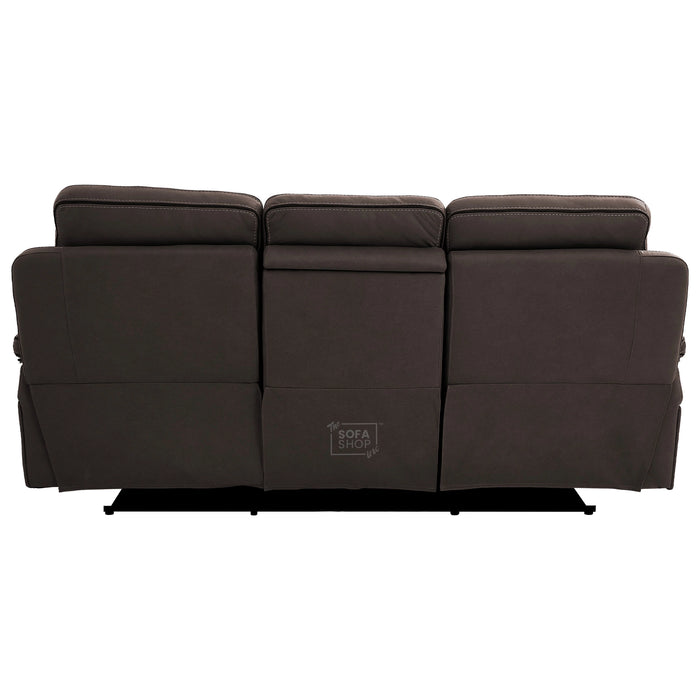 3 Seater Smart Tech Electric Recliner Cinema Sofa | Dark Brown Fabric | Tuscany