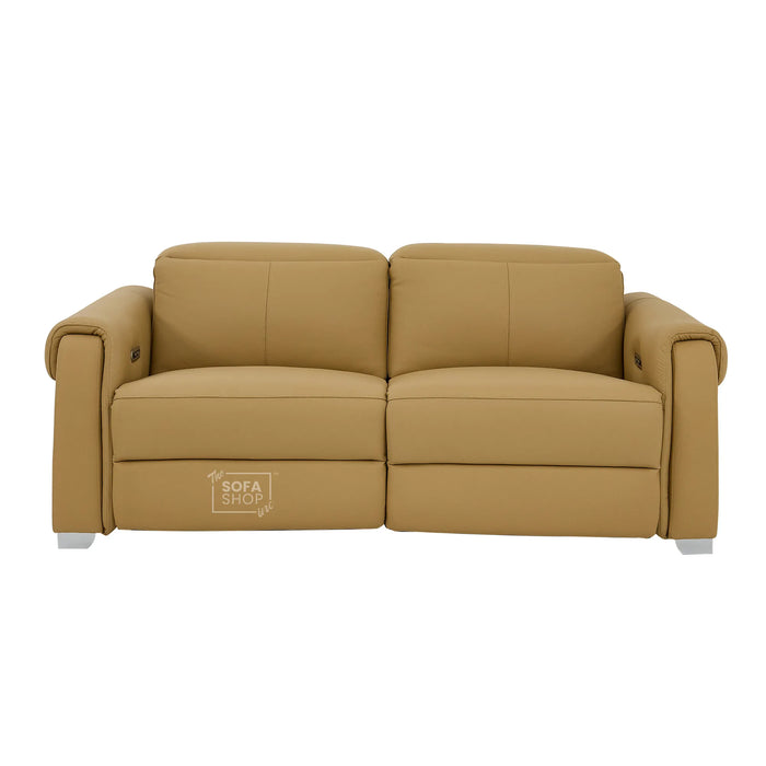 3 Seater Electric Recliner Sofa | Tan Real Leather | Turin