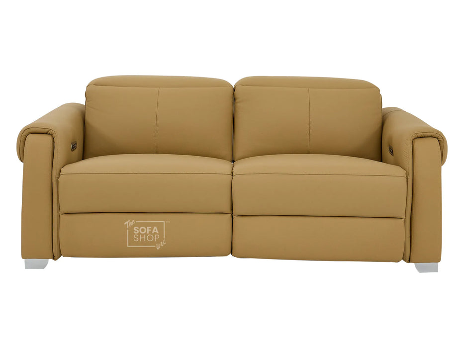 3 Seater Electric Recliner Sofa | Tan Real Leather | Turin