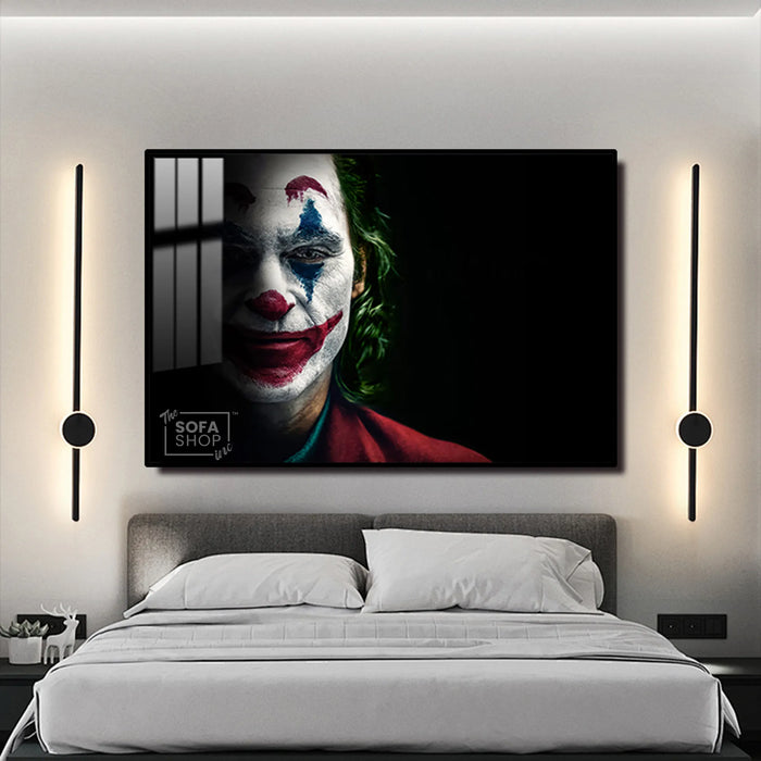 Joker LED Canvas | Bold Statement Piece | 150x100cm | Gold or Black Frame