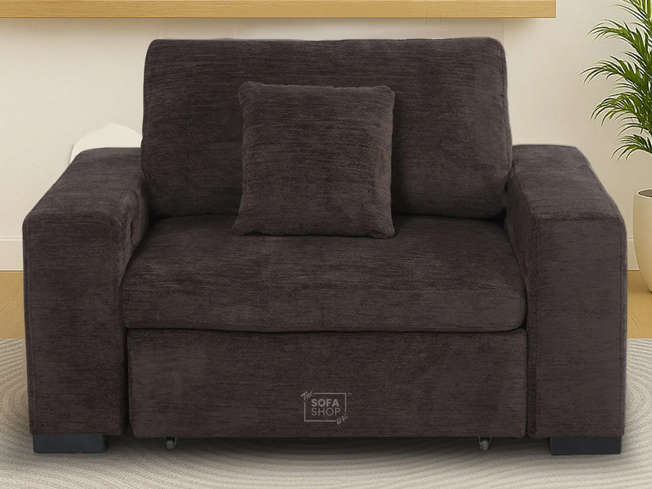 1 Wide Seat Electric Sliding Chair | Brown | Palma