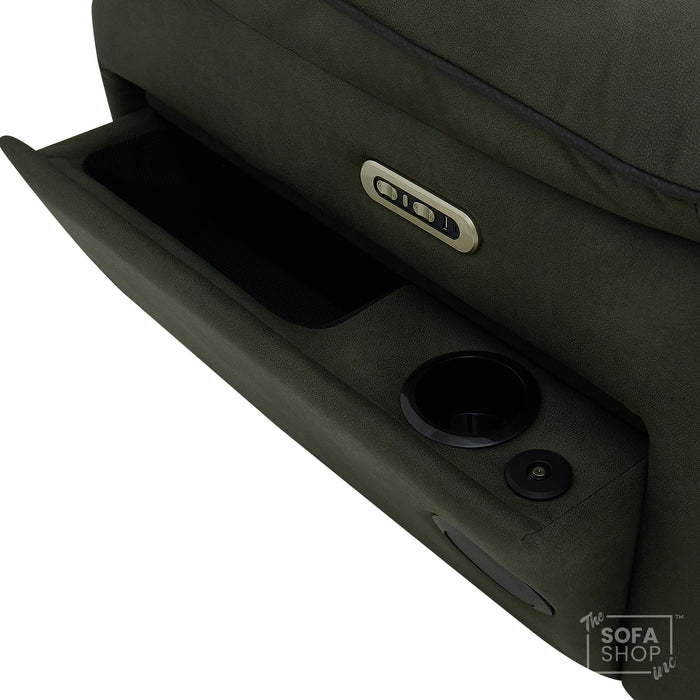 1 Seater Smart Tech Electric Recliner Cinema Chair | Green Fabric | Florence