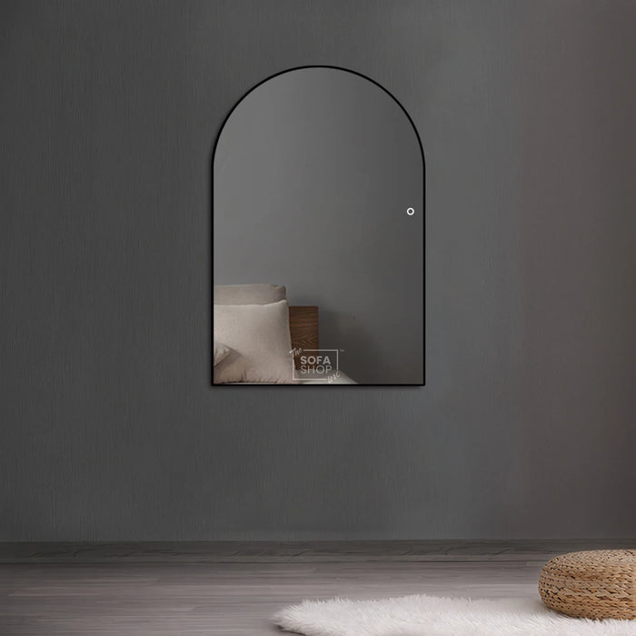 Arched Metal Frame Mirror with 5mm Glass in Gold, Black, and Silver