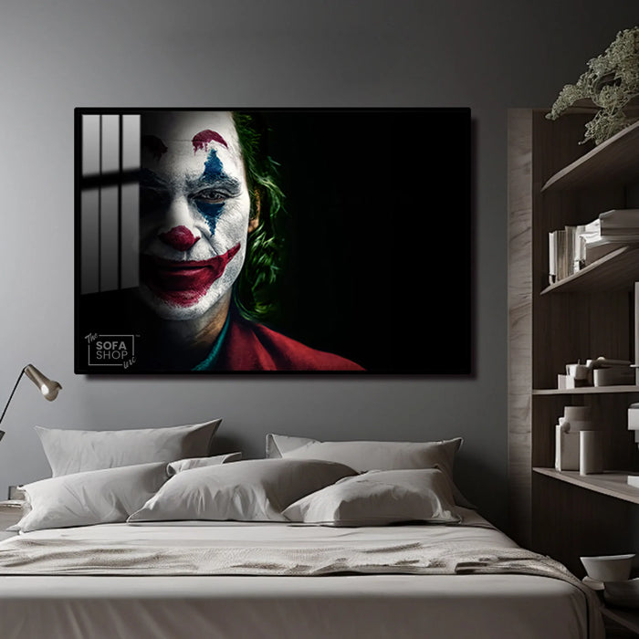 Joker LED Canvas | Bold Statement Piece | 150x100cm | Gold or Black Frame