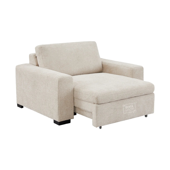 1 Wide Seat Electric Sliding Chair | Beige | Palma
