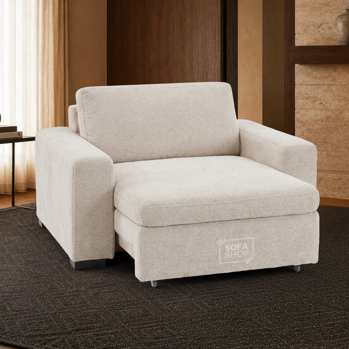 1 Wide Seat Electric Sliding Chair | Beige | Palma